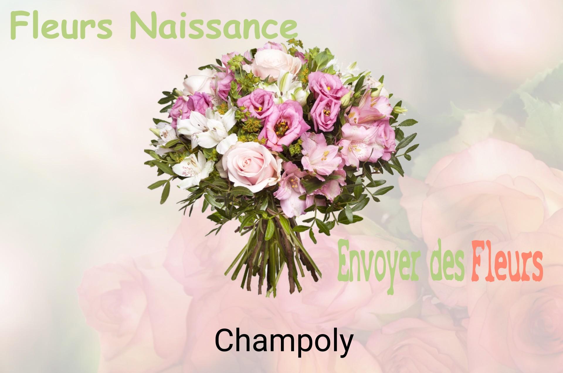 Bouquet de fleurs de naissance livré à Champoly